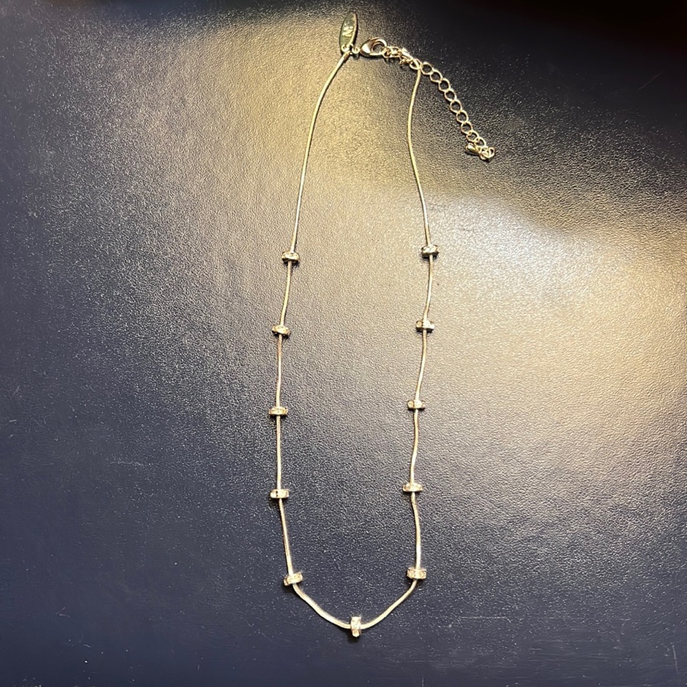 NY & Co. Bezel Crystal Necklace